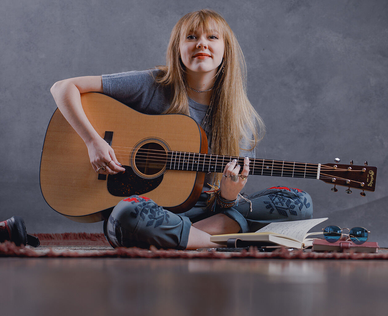 Abigail and her guitar